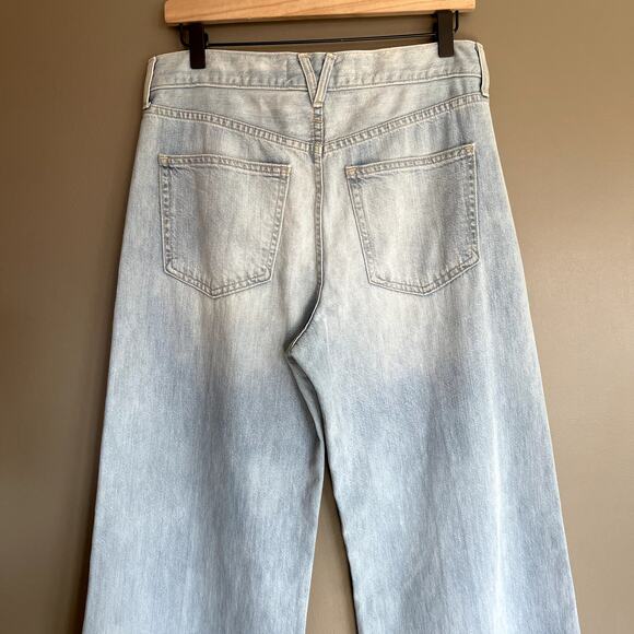 Veronica Beard Taylor Relaxed Wide Leg High Rise Jean in Aire Size 28 Light Blue - Picture 9 of 16
